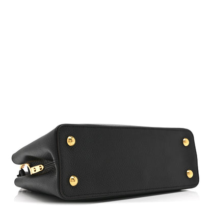 Louis Vuitton Taurillon Capucines PM Black 4 of 9