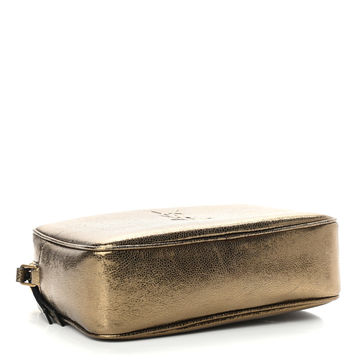 Saint Laurent Calfskin Lame Monogram Small Lou Camera Bag Gold Olive 4 of 10
