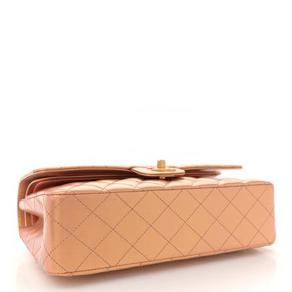 Chanel Metallic Lambskin Quilted Medium Double Flap Golden 4 of 10
