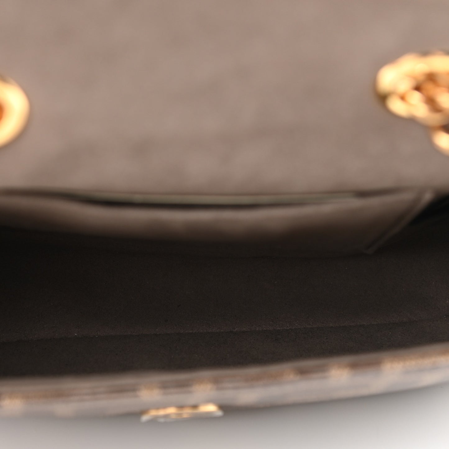 Glazed Fabric Vitello Century FF 1974 Stamp Patch Mini Double F Crossbody Bag Mogano Panna Black