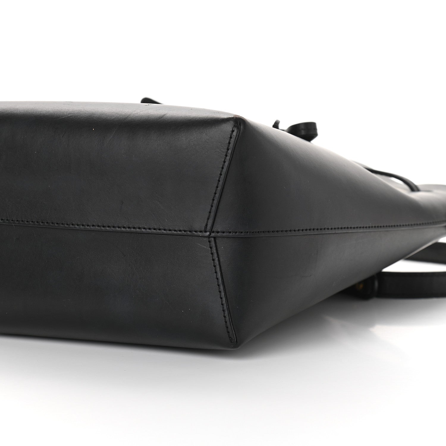 Mansur Gavriel Vegetable Tanned Calfskin Bucket Bag Black Flamma 9 of 10