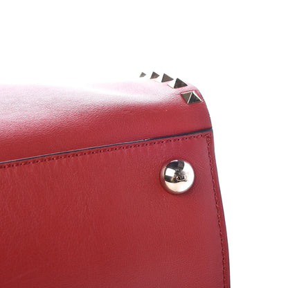 Valentino Garavani Vitello Rockstud Dome Shopper Rosso Valentino 8 of 15