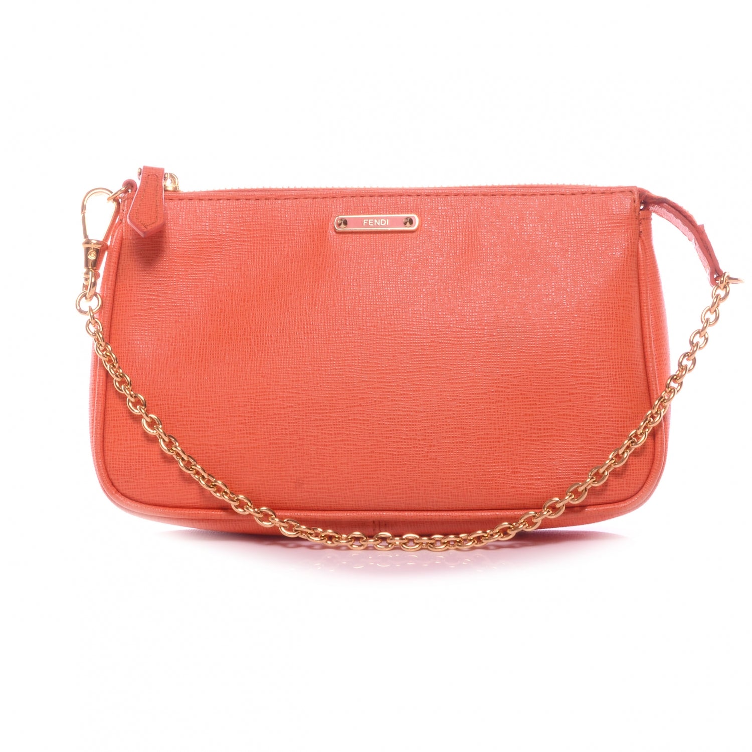 Fendi Vitello Elite Pochette Arancio 1 of 9