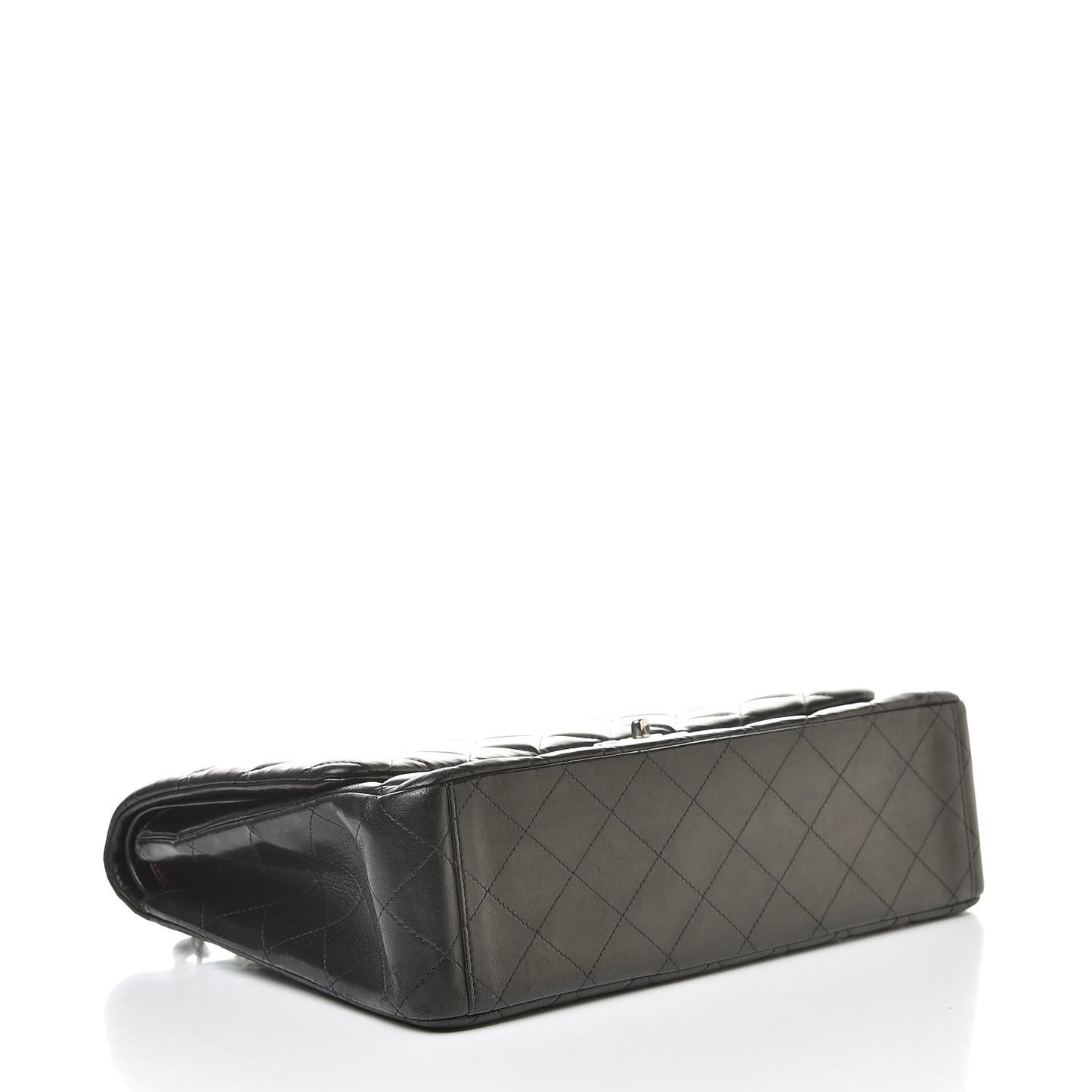 Lambskin Quilted Maxi Double Flap Black