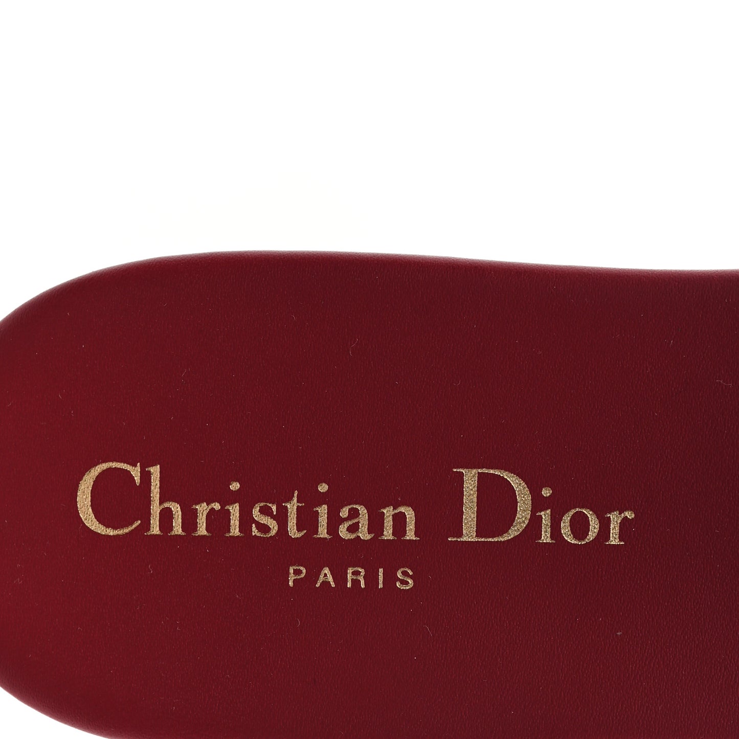 Lambskin Rubber Dioriviera Dioract Slide 35 White 40 Strawberry