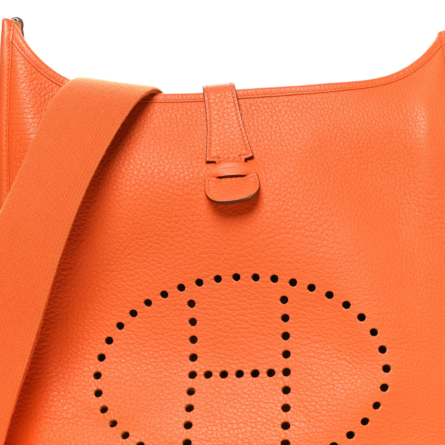 Hermes Taurillon Clemence Evelyne III GM Orange 8 of 10