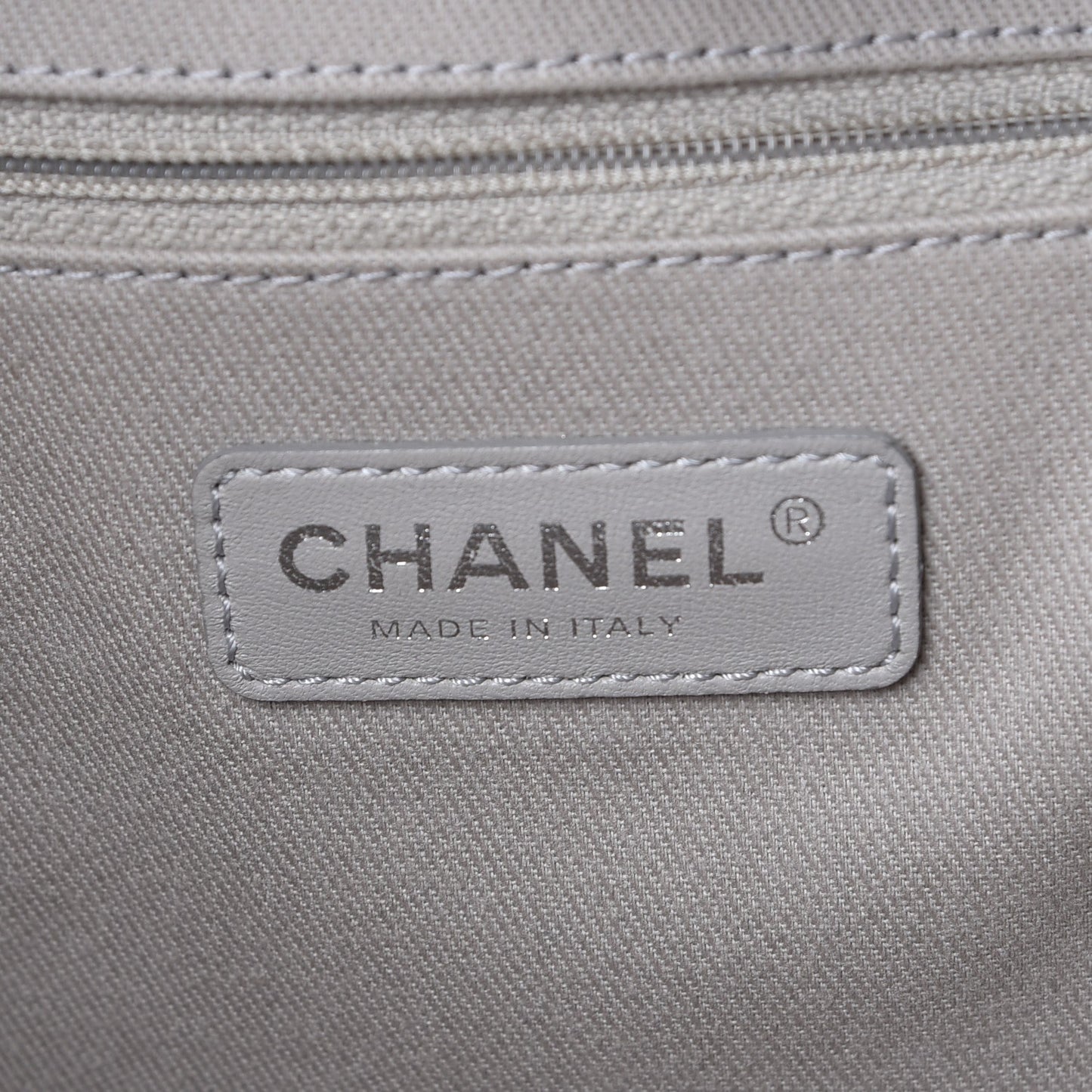 Glazed Calfskin Small Deauville Tote Black