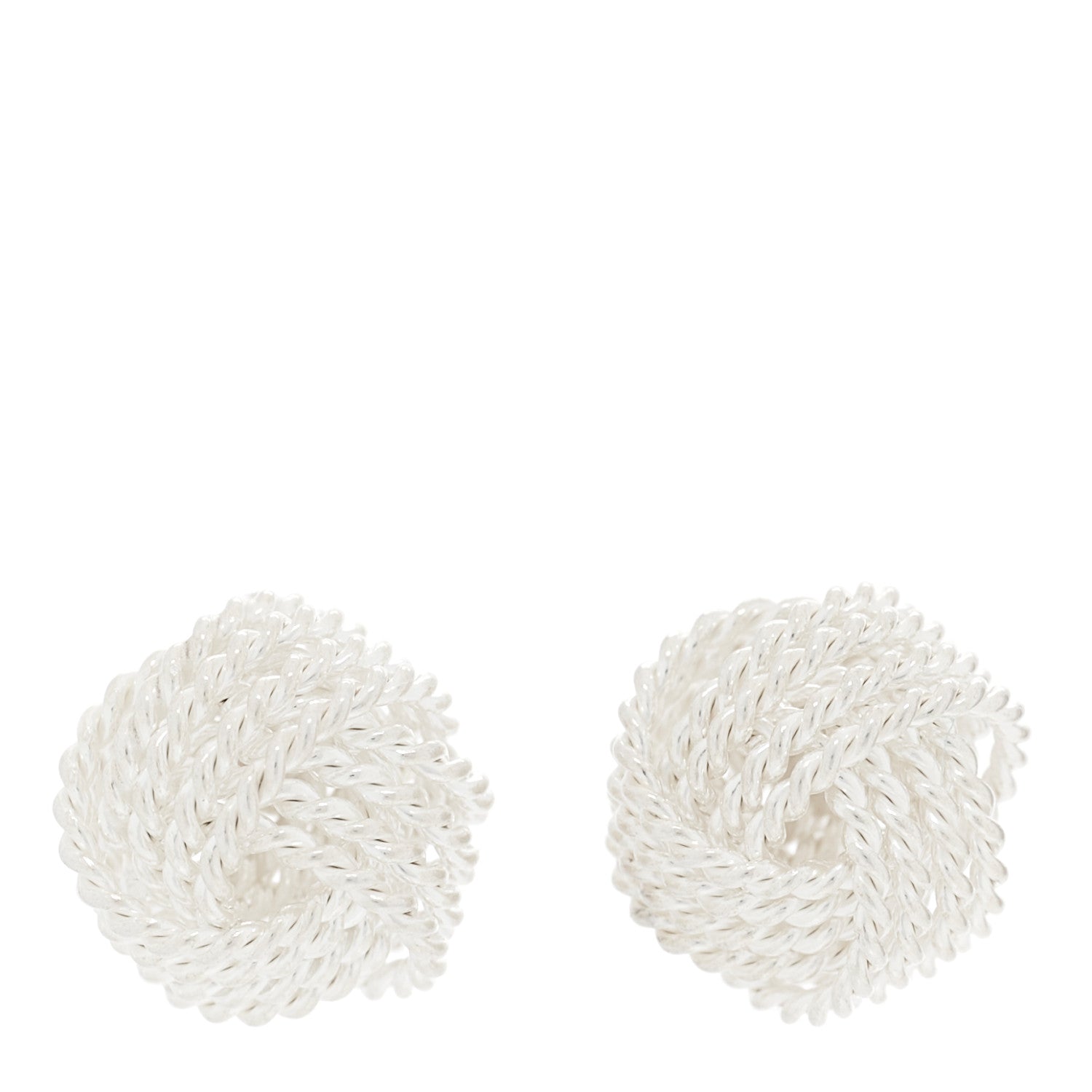 Tiffany Sterling Silver Twist Knot Earrings 1 of 4