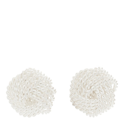 Tiffany Sterling Silver Twist Knot Earrings 1 of 4