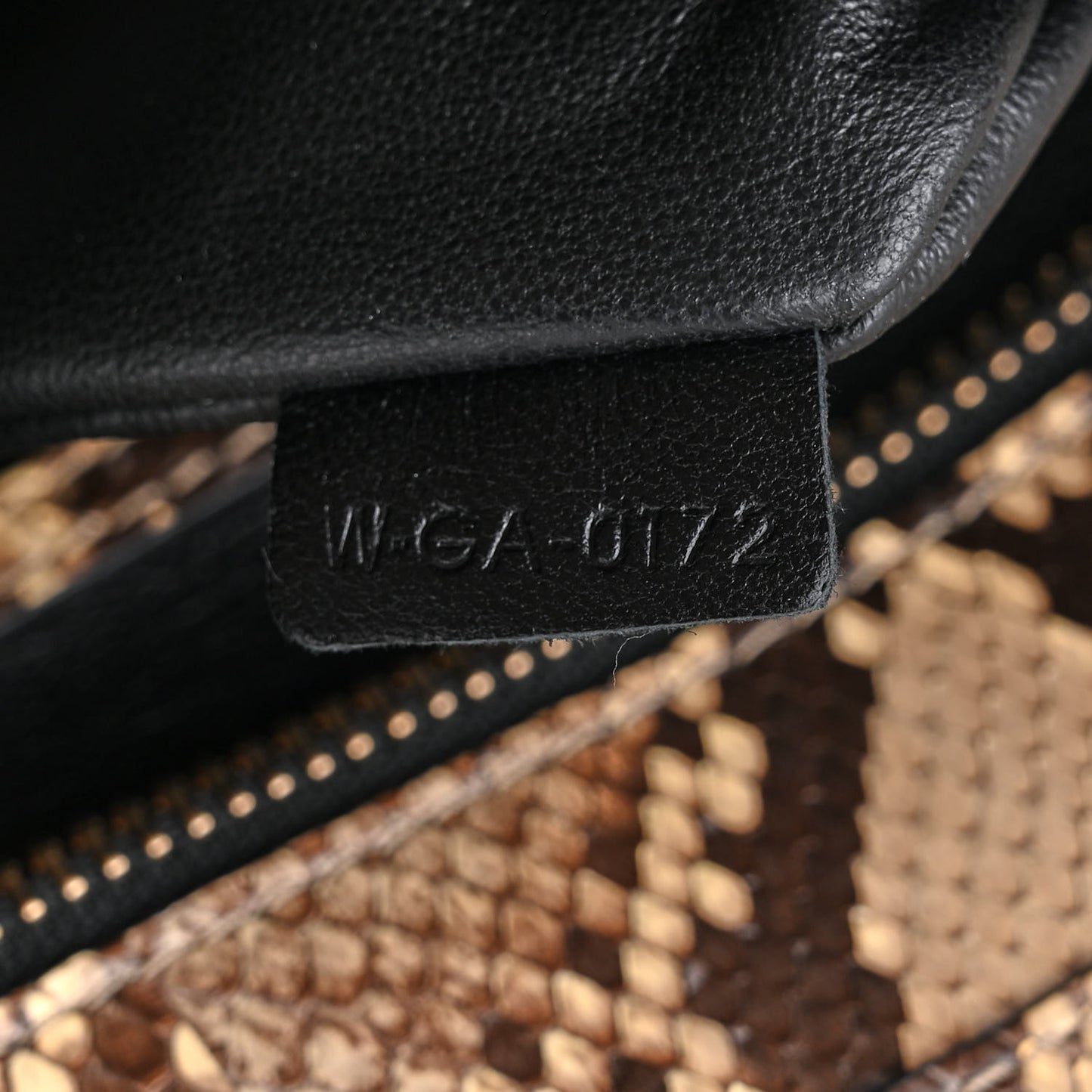 Snakeskin Mini Luggage Beige