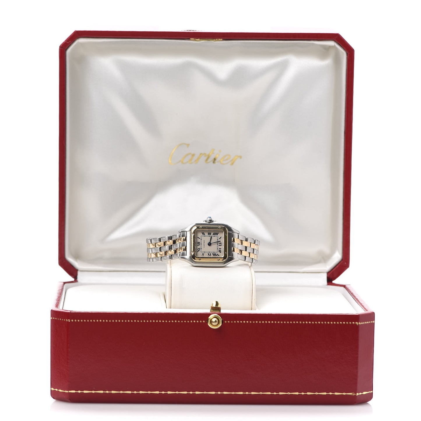 Stainless Steel 18K Yellow Gold 22mm Panthere Quartz Watch