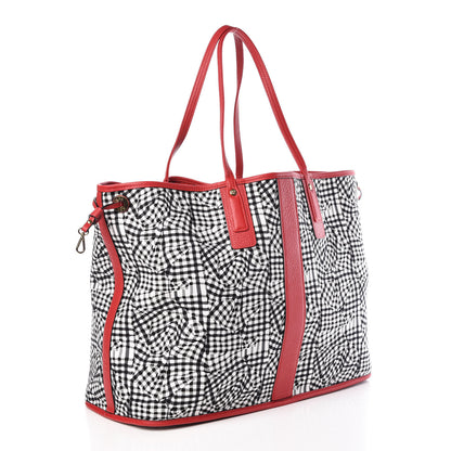 MCM Visetos Medium Liz Reversible Shopper Tote Ruby Red 6 of 14