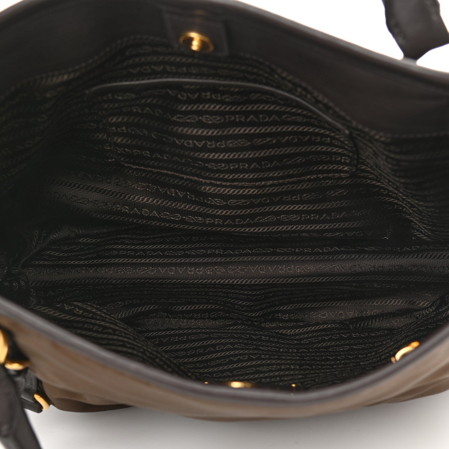 Prada Tessuto Nylon Soft Calf Small Tote Bruciato 4 of 8