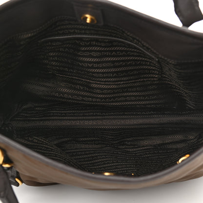 Prada Tessuto Nylon Soft Calf Small Tote Bruciato 4 of 8