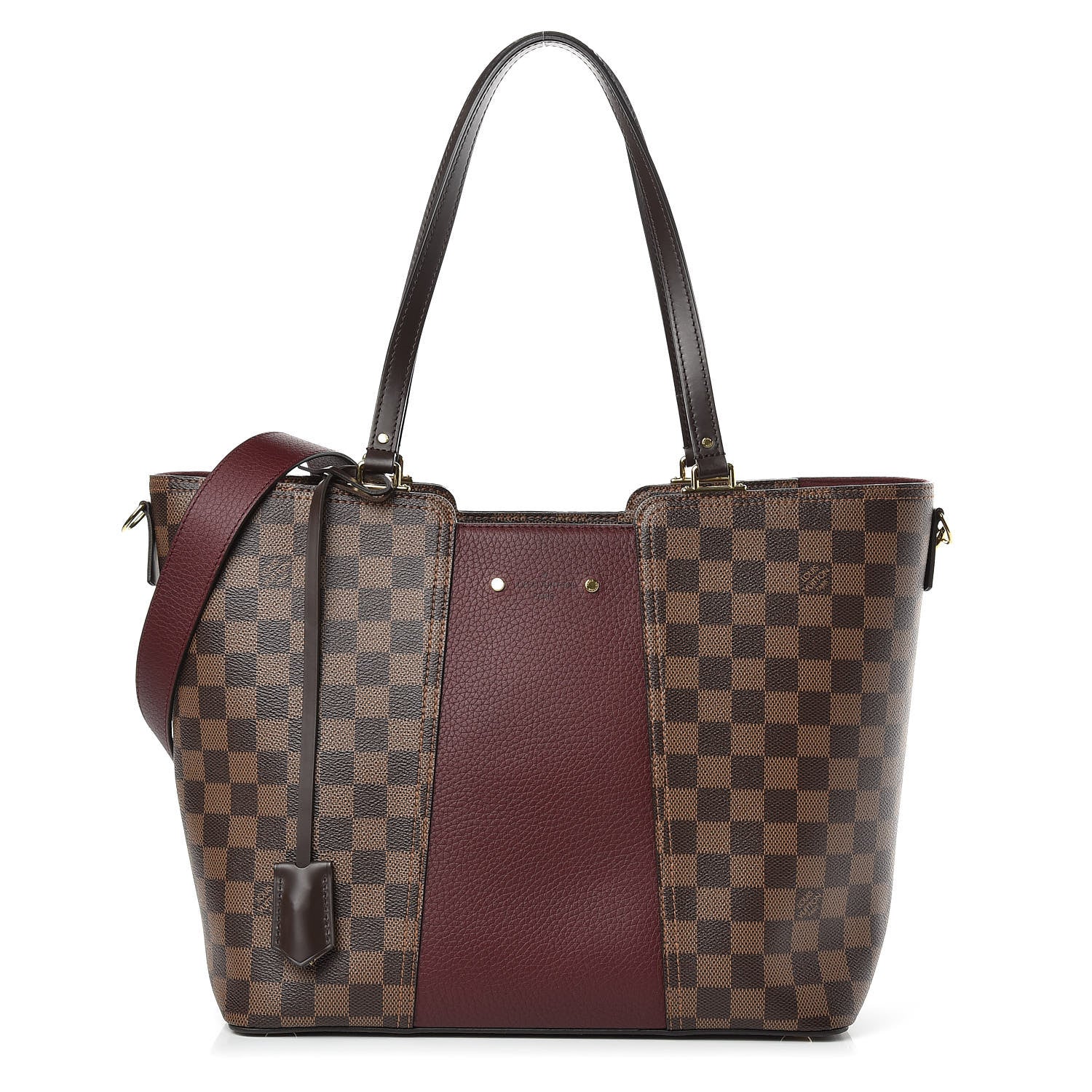 Louis Vuitton Damier Ebene Taurillon Jersey Bordeaux 1 of 9