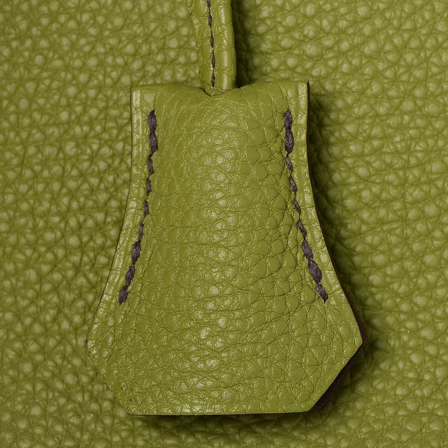 Togo Bi Color Horseshoe Birkin 35 Vert Anis Etoupe