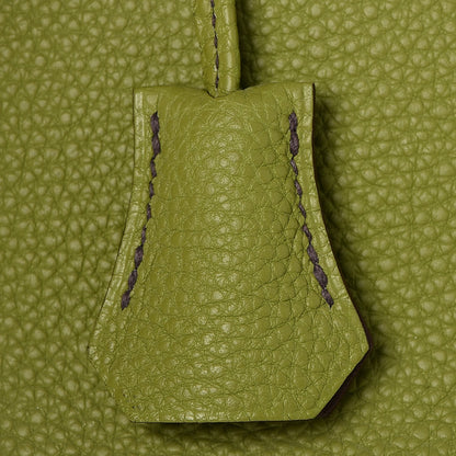 Hermes Togo Bi Color Horseshoe Birkin 35 Vert Anis Etoupe 22 of 35