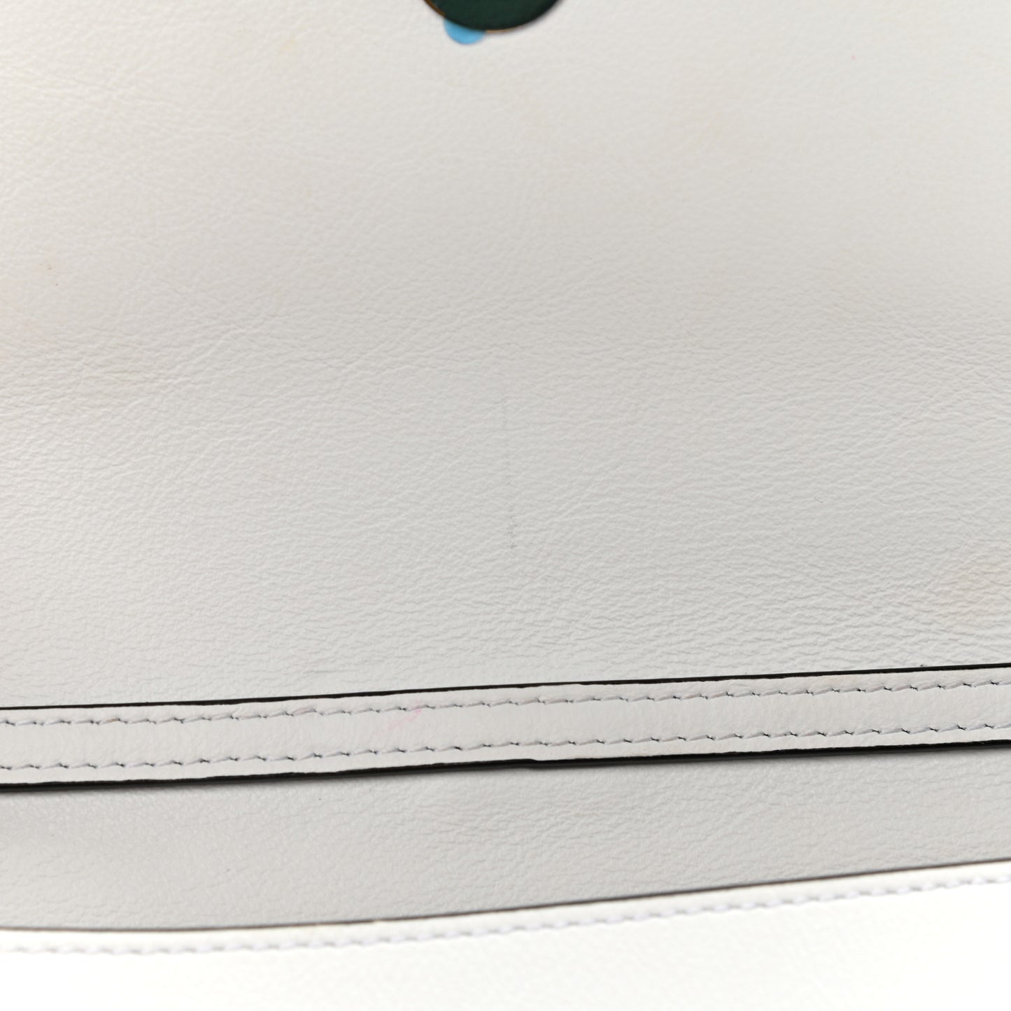 Calfskin Crocodile Embossed Small Nile Bracelet Minaudiere Bag White