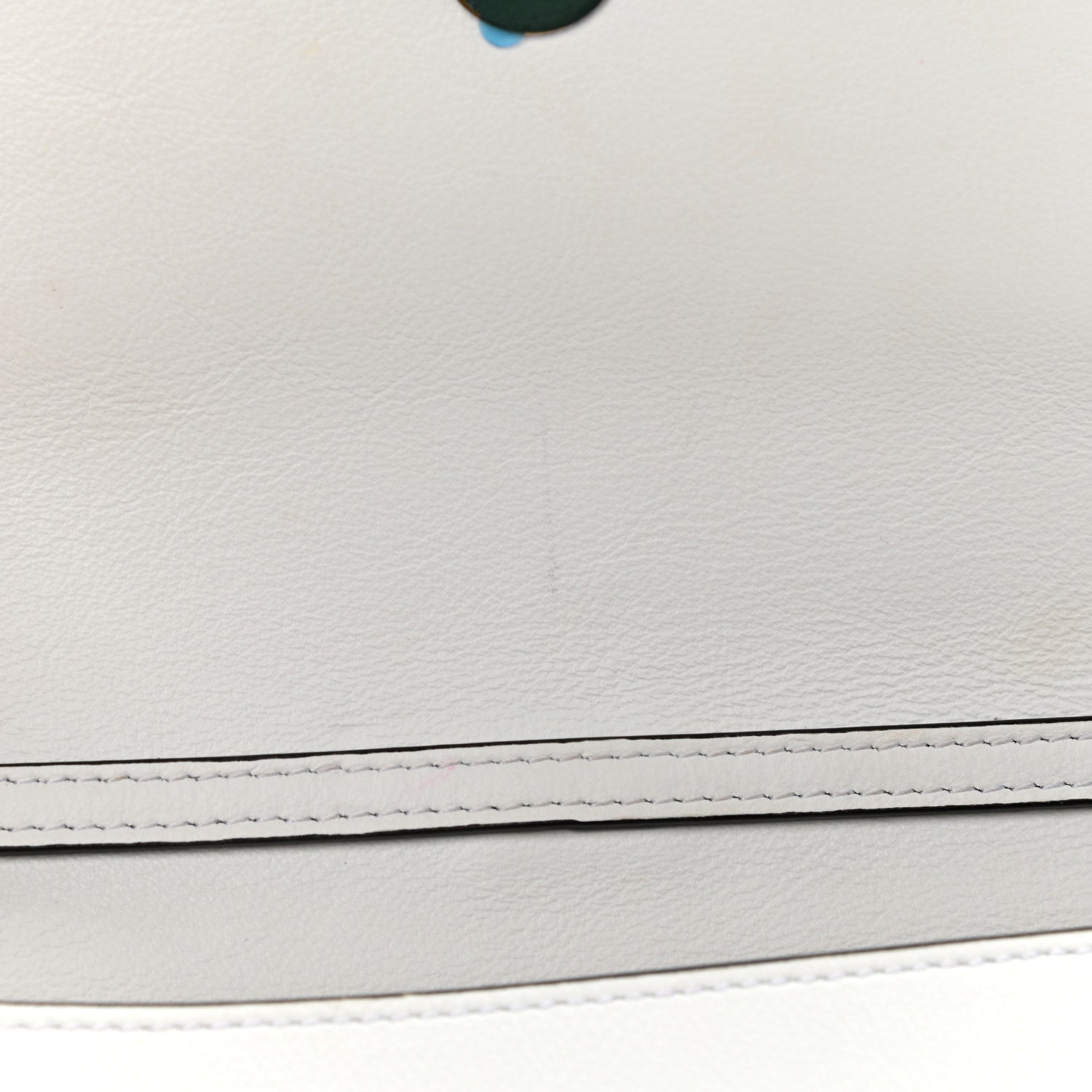 Chloe Calfskin Crocodile Embossed Small Nile Bracelet Minaudiere Bag White 12 of 14
