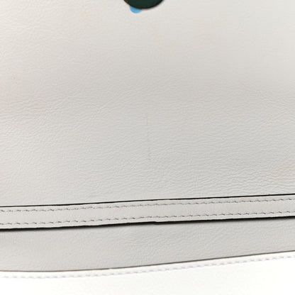 Chloe Calfskin Crocodile Embossed Small Nile Bracelet Minaudiere Bag White 12 of 14