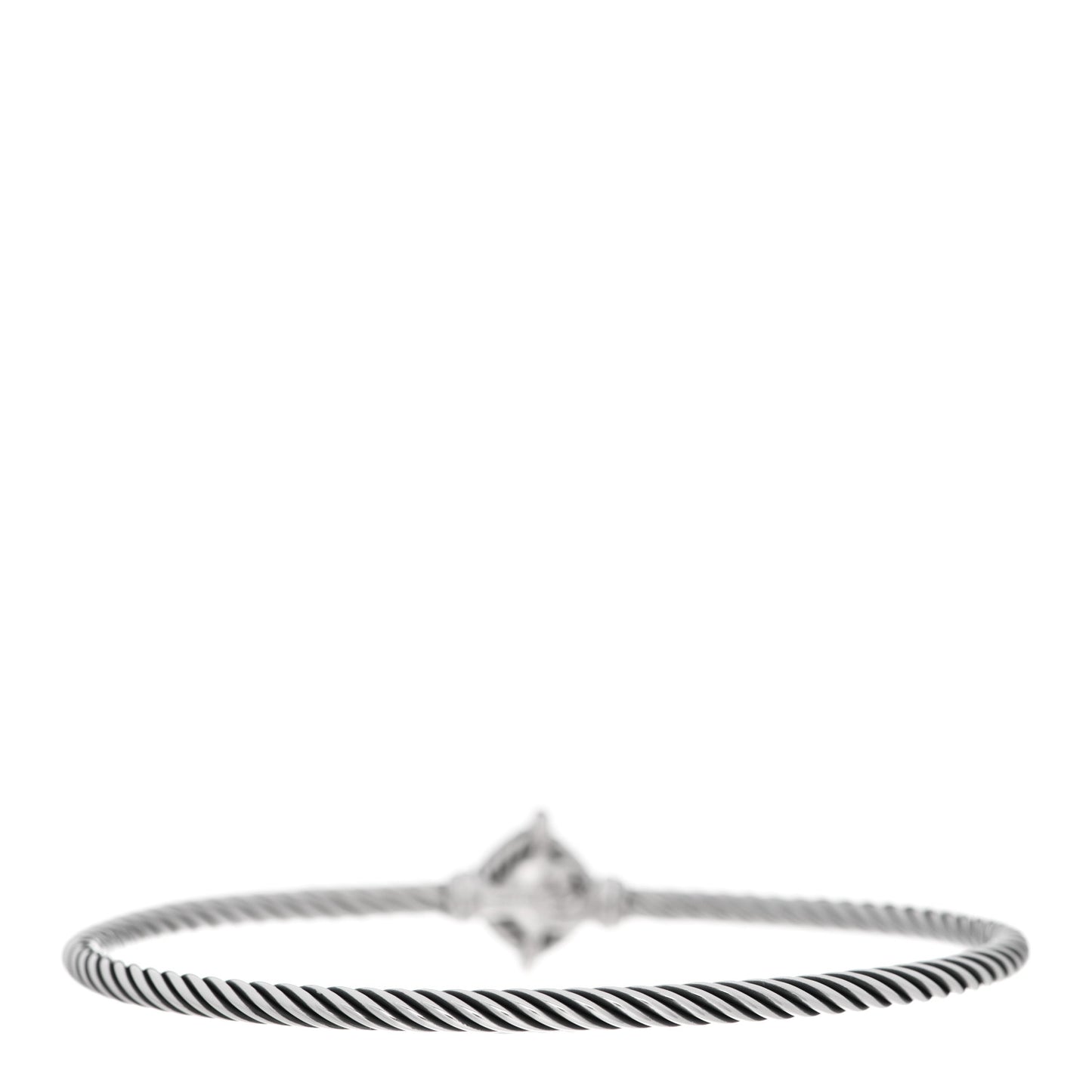 Sterling Silver Diamond Green Orchid 9mm Chatelaine Bracelet