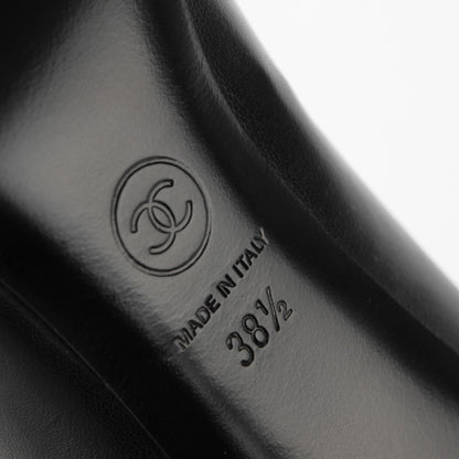 Chanel Lambskin Camellia Pumps 38.5 Black 7 of 7