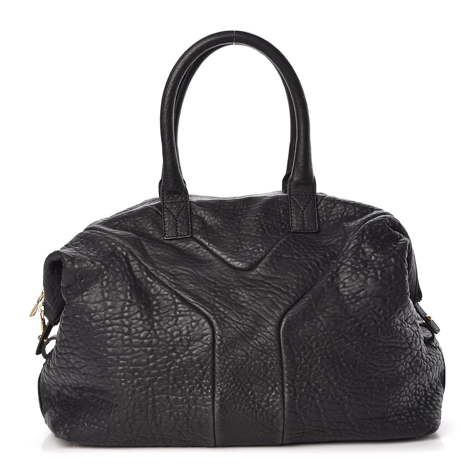 Saint Laurent Pebbled Lambskin Medium Easy Sac Black 1 of 13