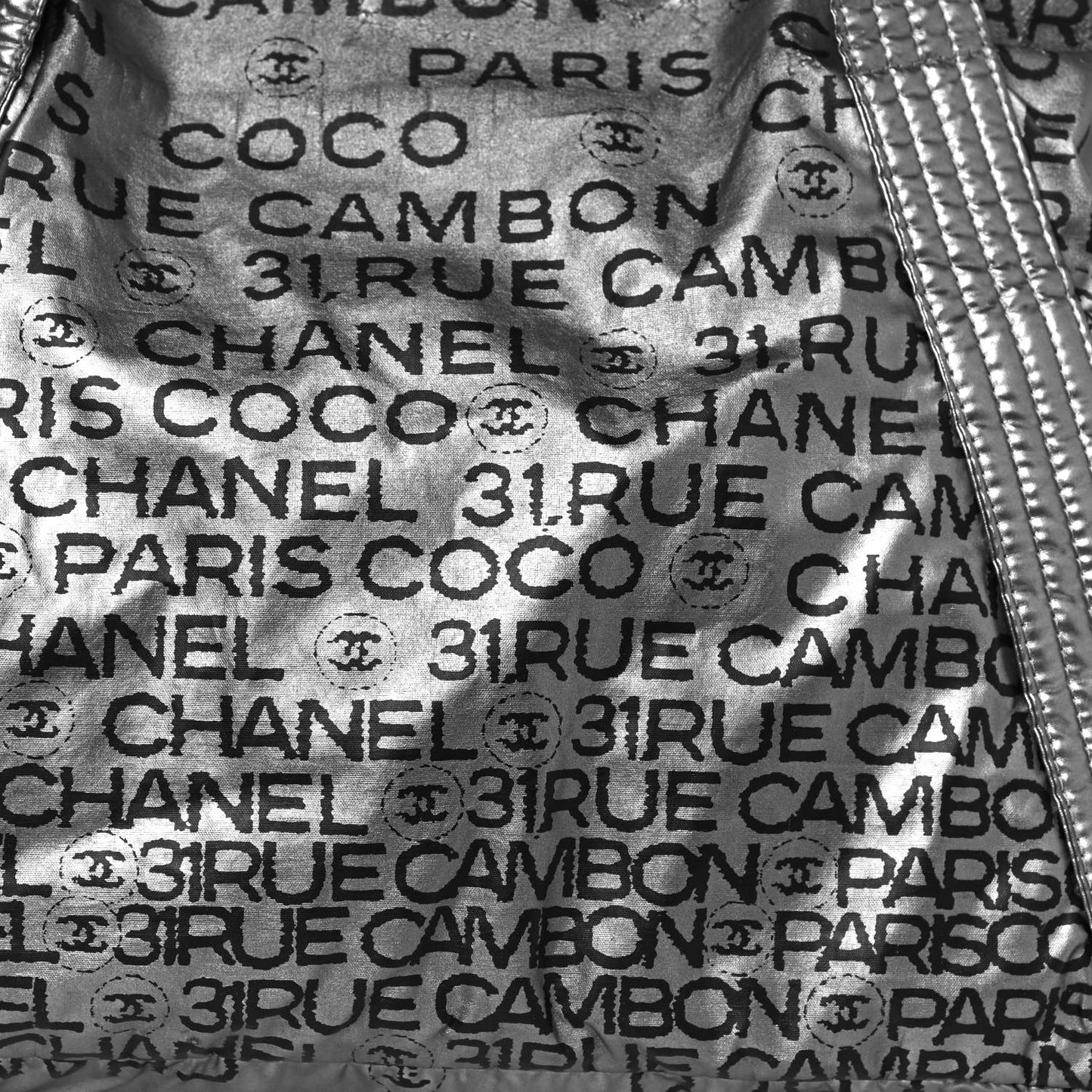 Lacquered Canvas Medium Unlimited Tote Argent Fonce