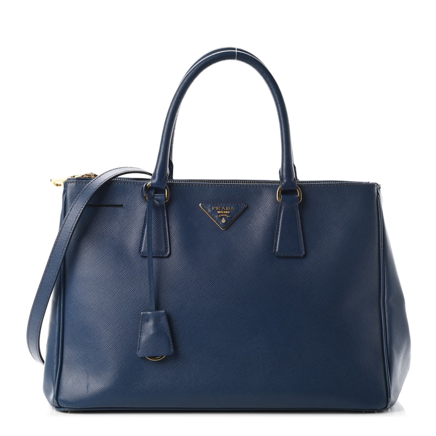 Saffiano Lux Medium Tote Bluette
