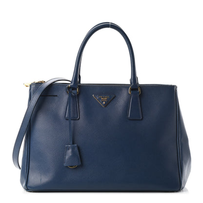 Prada Saffiano Lux Medium Tote Bluette 1 of 14