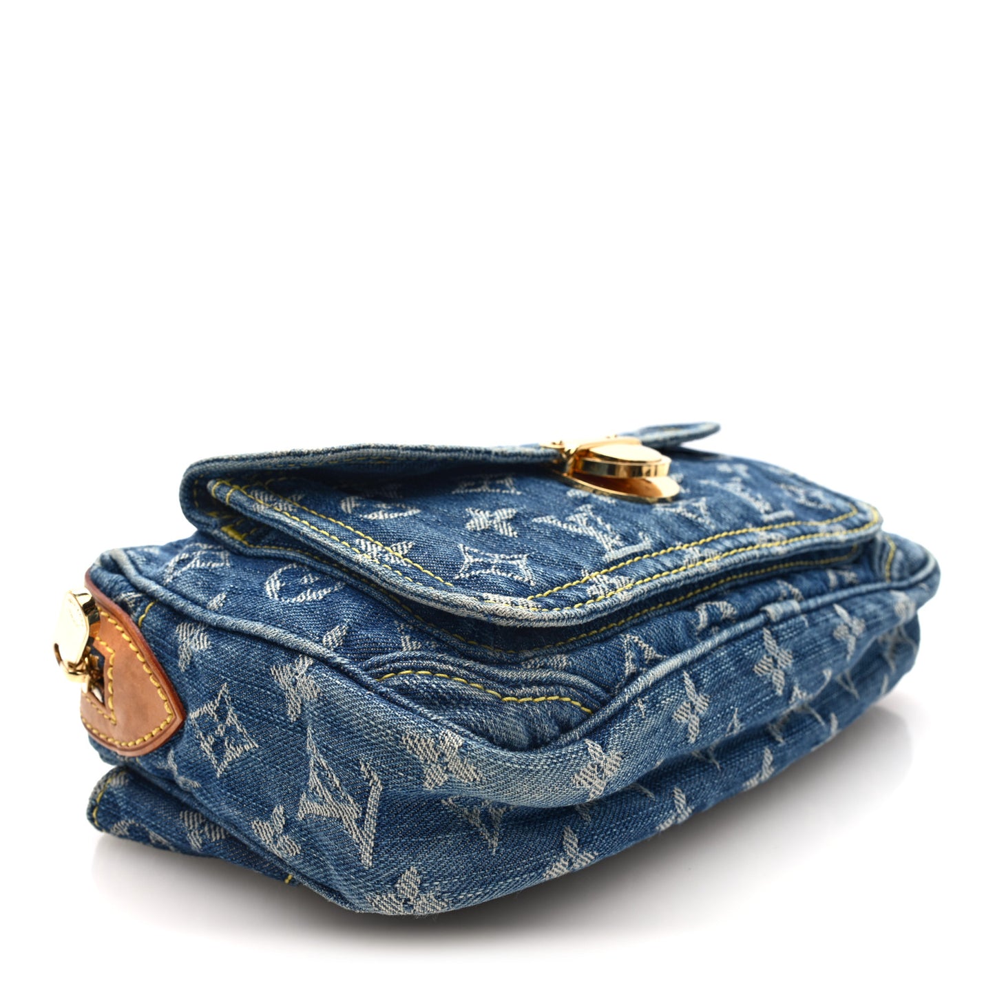 Monogram Denim Bum Bag Blue