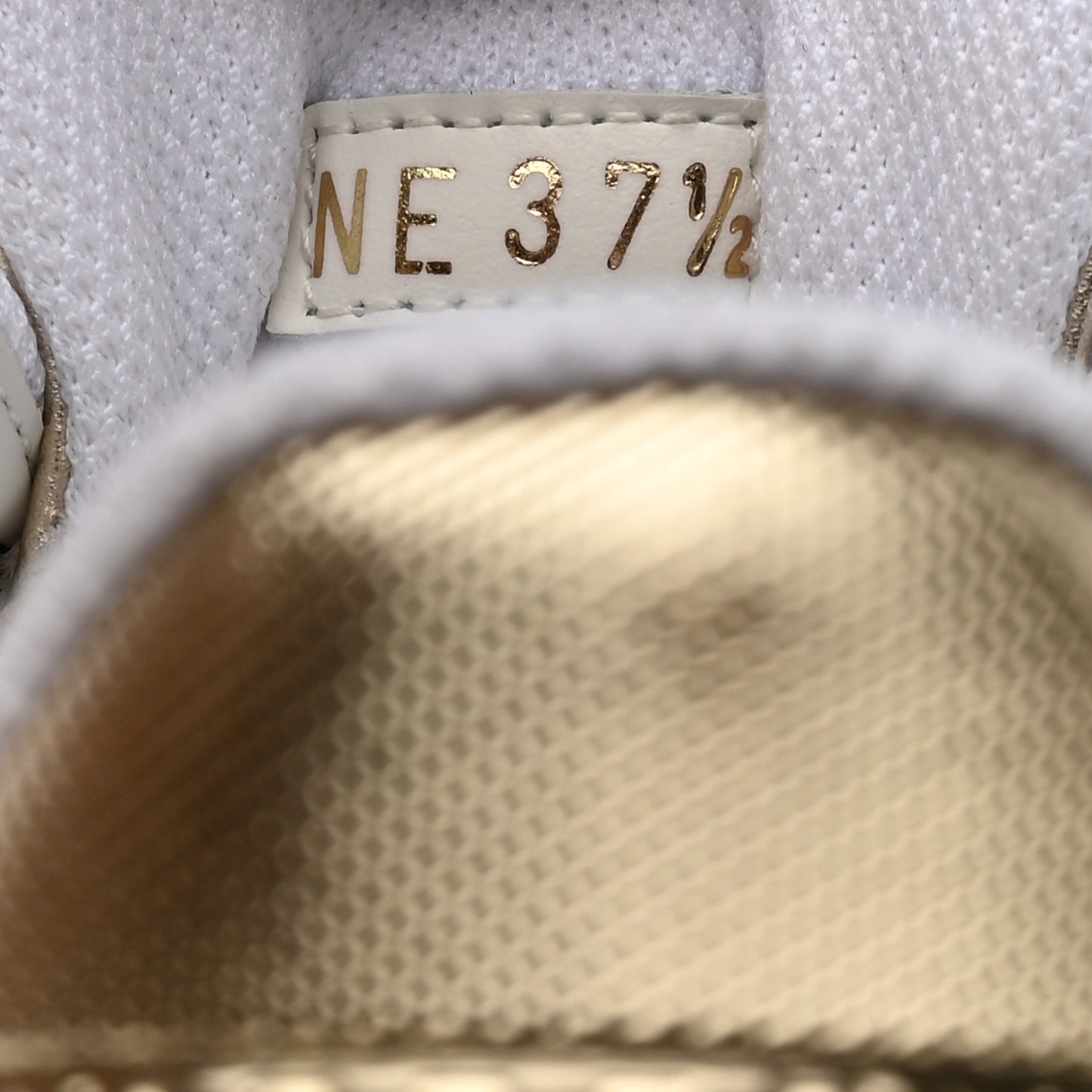 Laminated Calfskin Dior-ID Platform Sneakers 37.5 Off White Gold