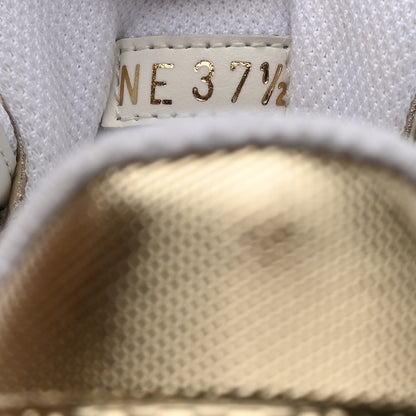 Christian Dior Laminated Calfskin Dior-ID Platform Sneakers 37.5 Off White Gold 6 of 9