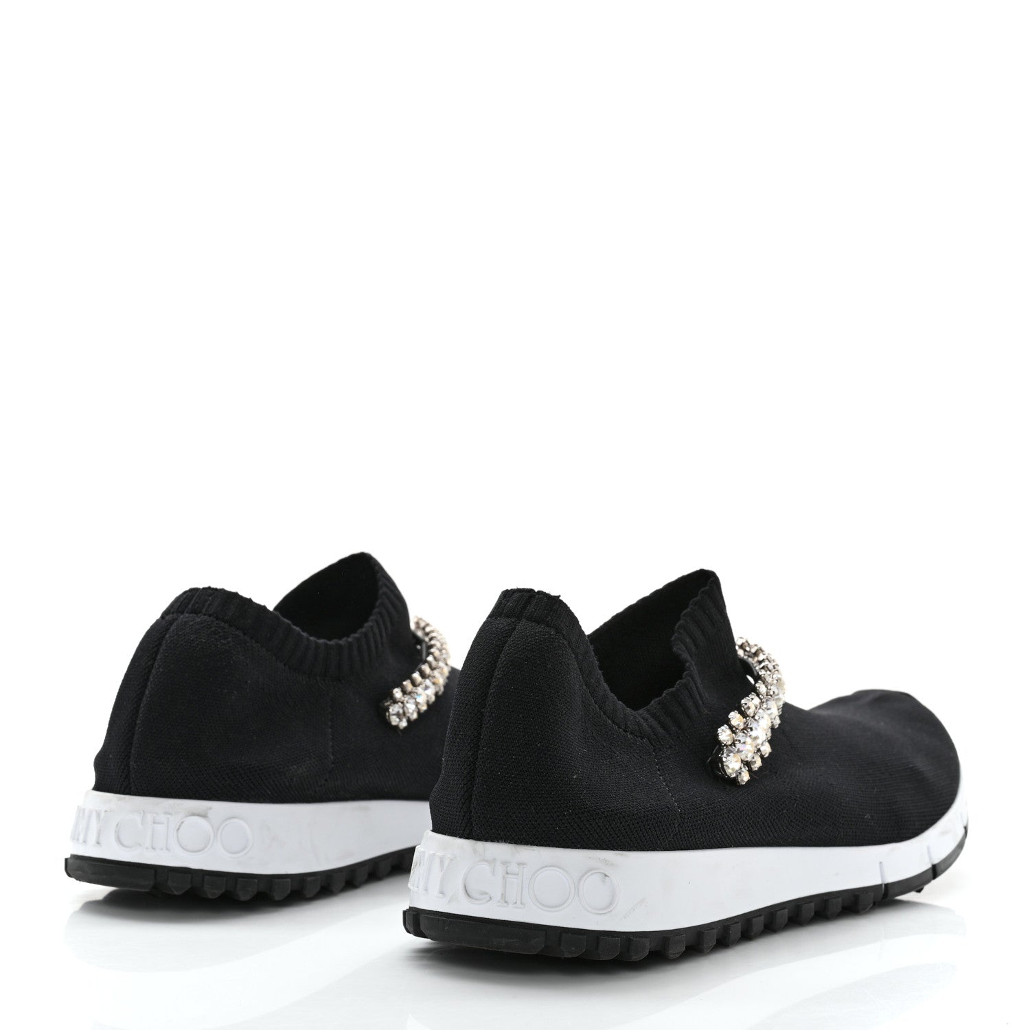 Jimmy Choo Knit Crystal Verona Sneaker 40 Black 4 of 8
