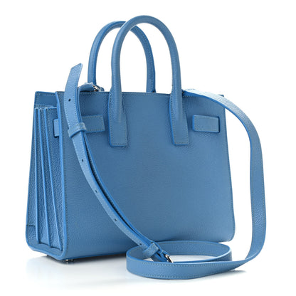 Saint Laurent Grained Calfskin Nano Sac De Jour Blue Clair 3 of 16
