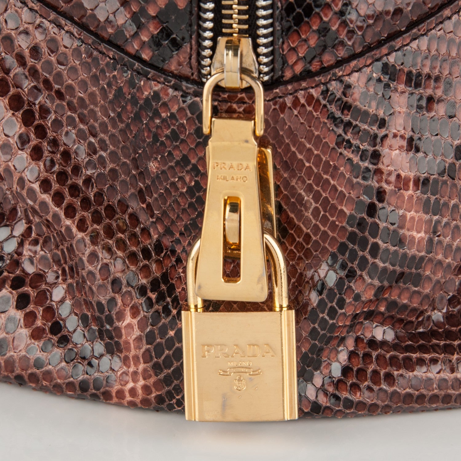 Prada Python Bauletto Tote Cotto 5 of 8