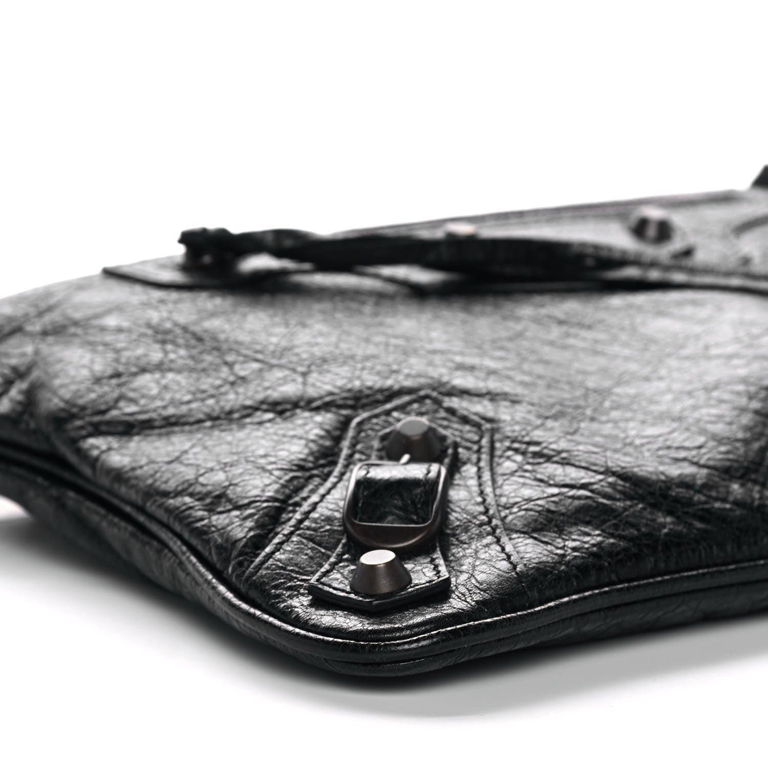 Balenciaga Agneau Classic Hardware Flat Handle Clutch Black 7 of 8