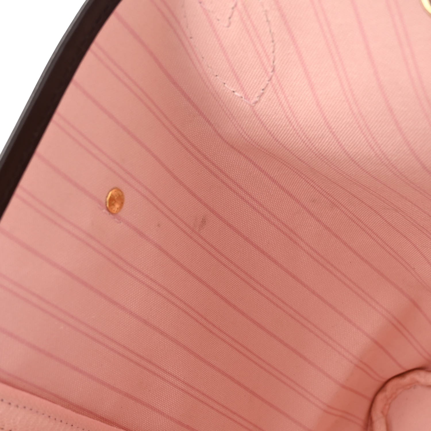 Louis Vuitton Damier Ebene Neo Neverfull MM Rose Ballerine 12 of 13