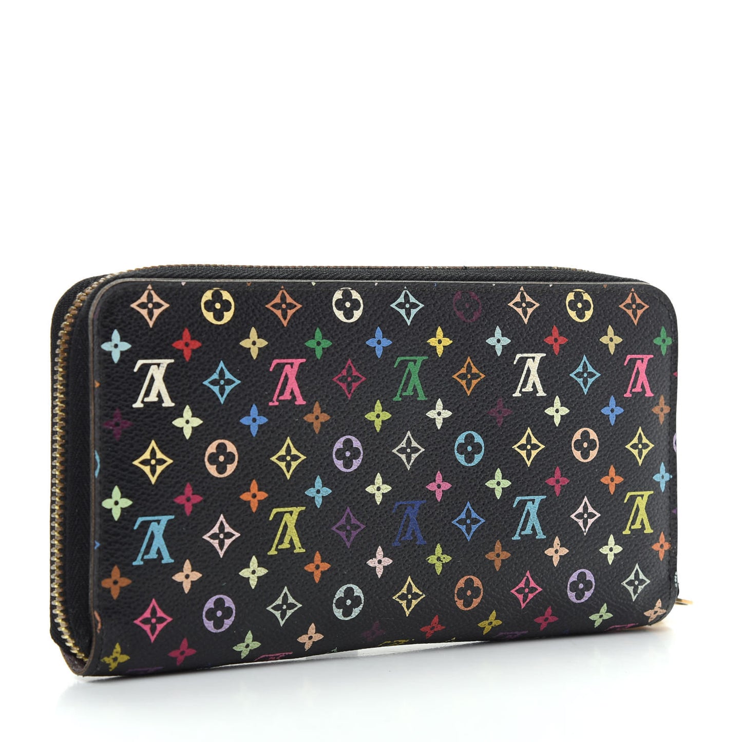Monogram Multicolor Zippy Wallet Black Violet