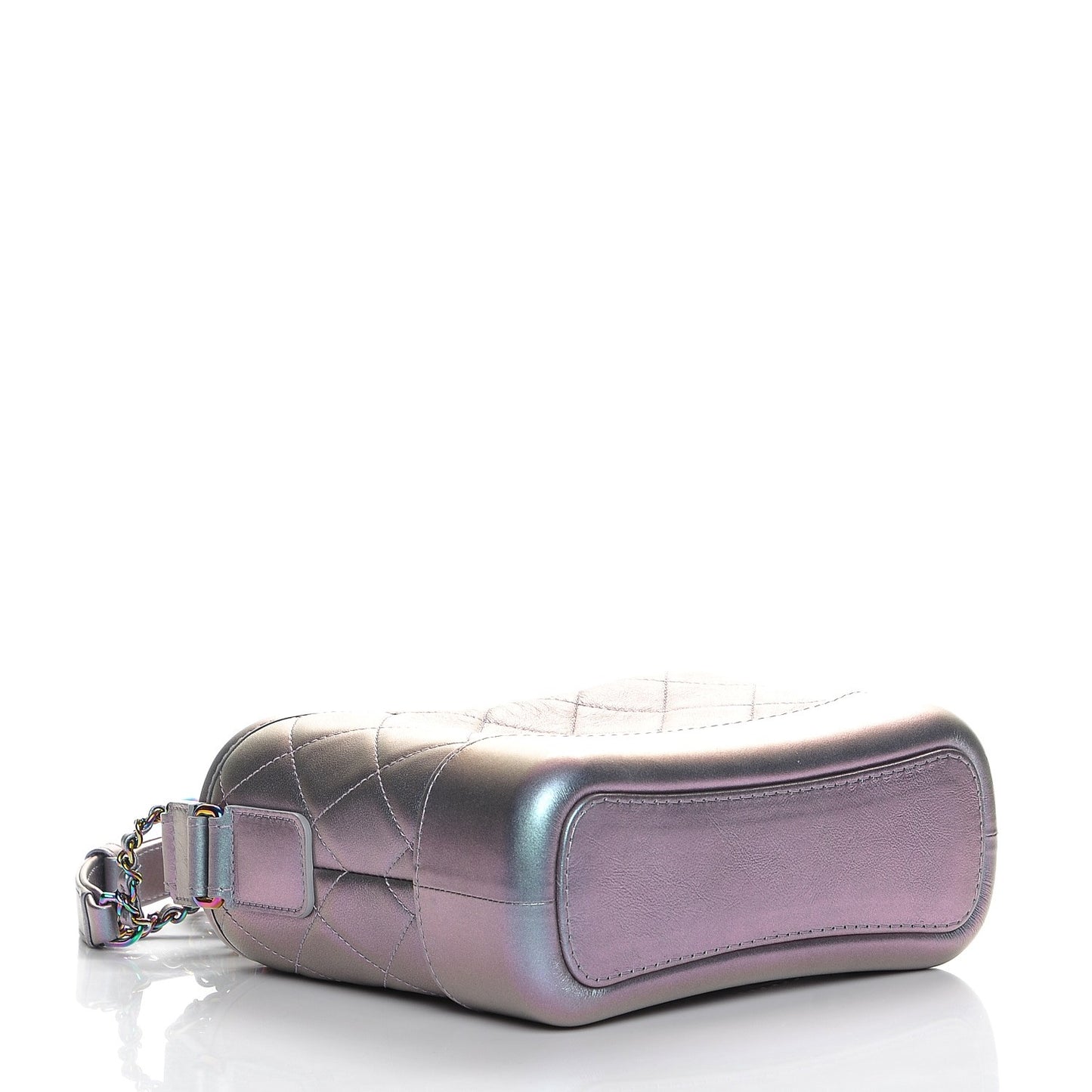 Iridescent Lambskin Calfskin Quilted Small Gabrielle Hobo Light Purple