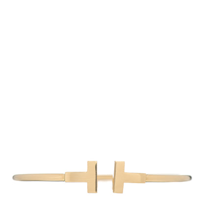 Tiffany 18K Yellow Gold Narrow T Wire Bracelet 1 of 4