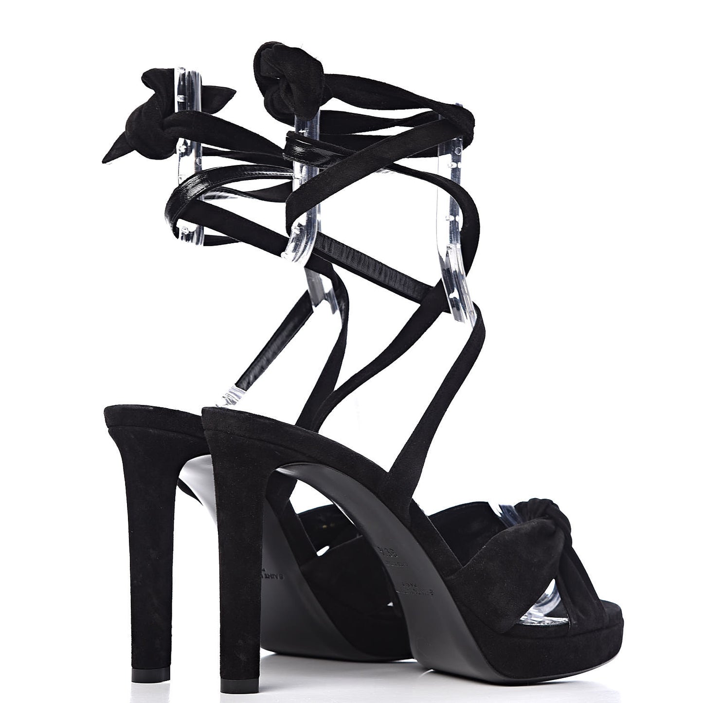 Suede Hall 85 Platform Sandals 39.5 Black