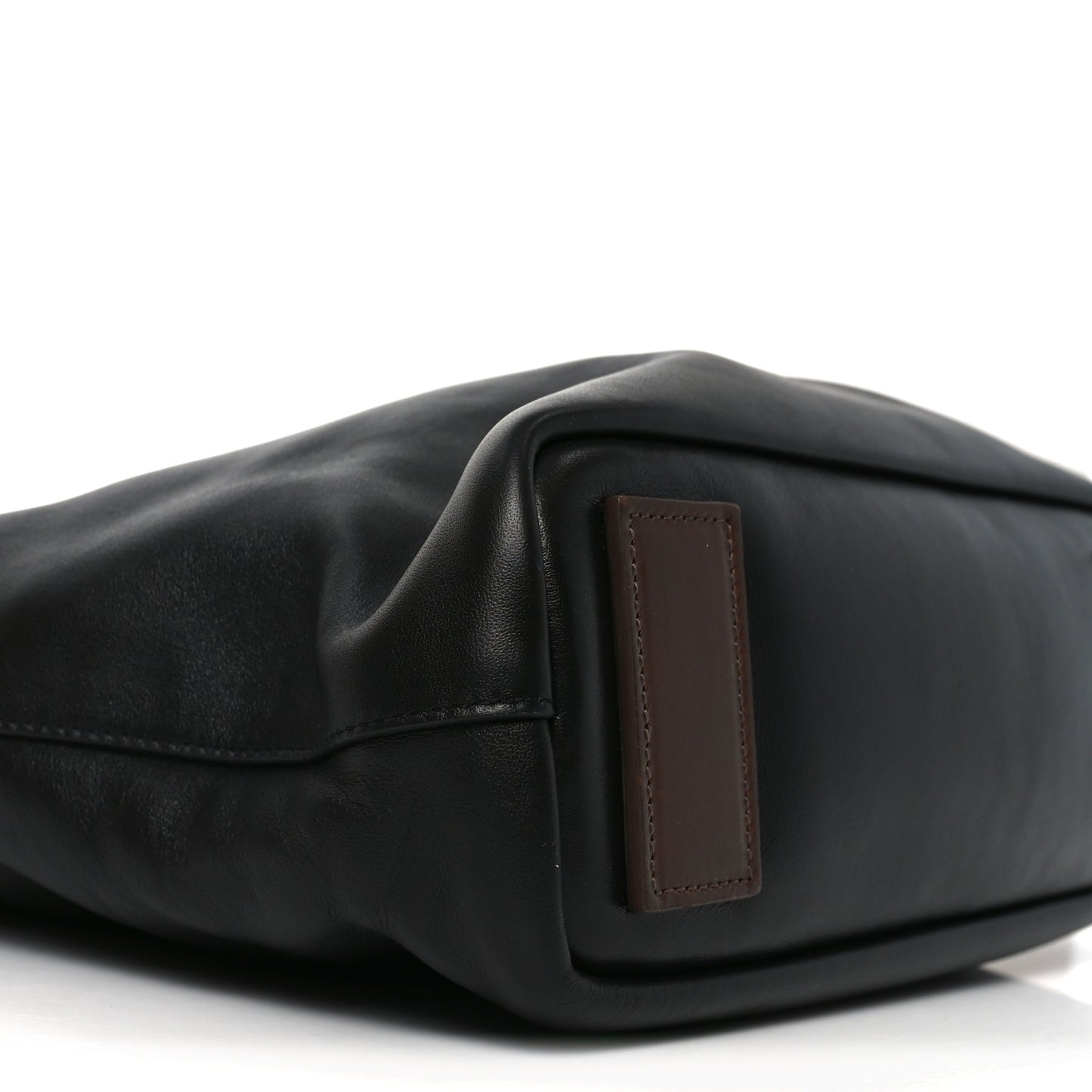 Calfskin Ring Tote Black Brown