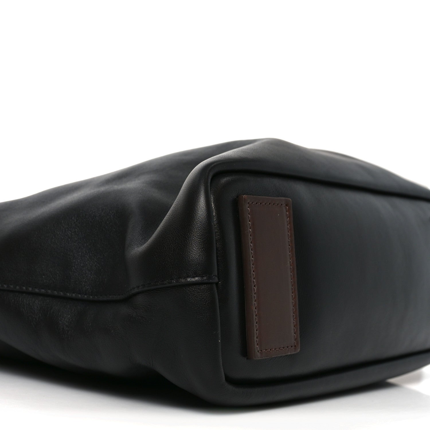 Saint Laurent Calfskin Ring Tote Black Brown 9 of 10