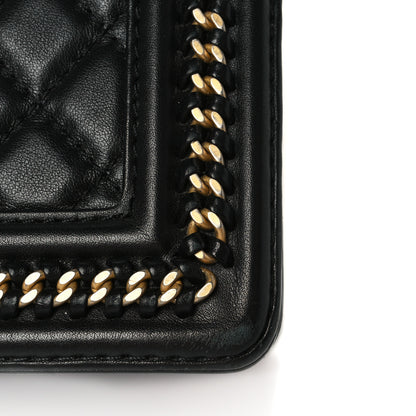 Chanel Calfskin Quilted New Medium Boy Top Handle Flap Black 10 of 10