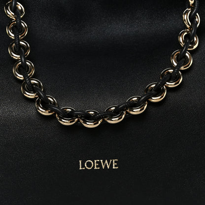 Loewe Mellow Nappa Medium Donut Chain Flamenco Knot Clutch Black 8 of 10