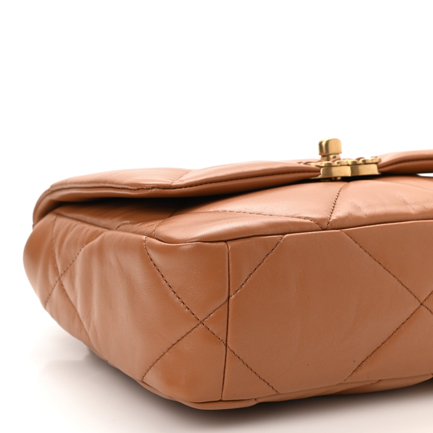 Chanel Lambskin Quilted Medium Chanel 19 Flap Brown 9 of 10