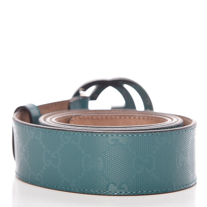 Gucci Imprime Monogram Interlocking G Belt 105 42 Verdant 3 of 12