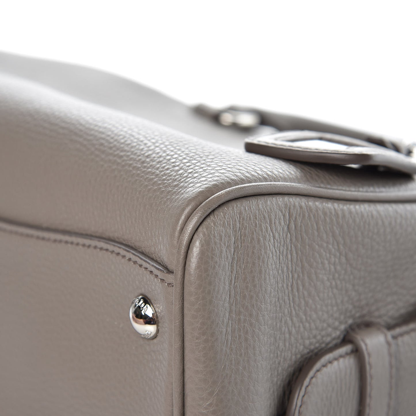 Vitello Daino Bowling Bag Argilla