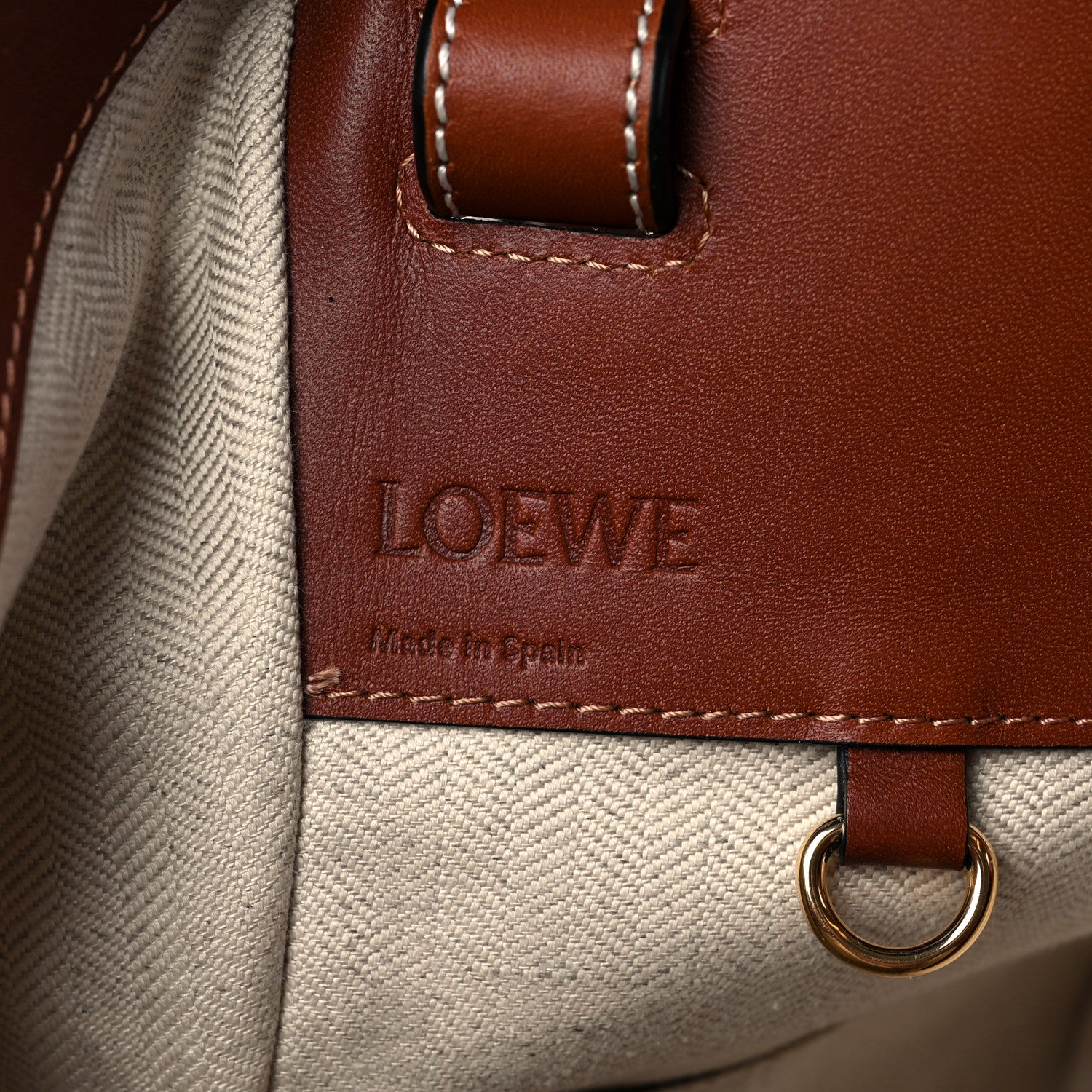 Loewe Grained Calfskin Small Hammock Shoulder Bag Tan 6 of 13
